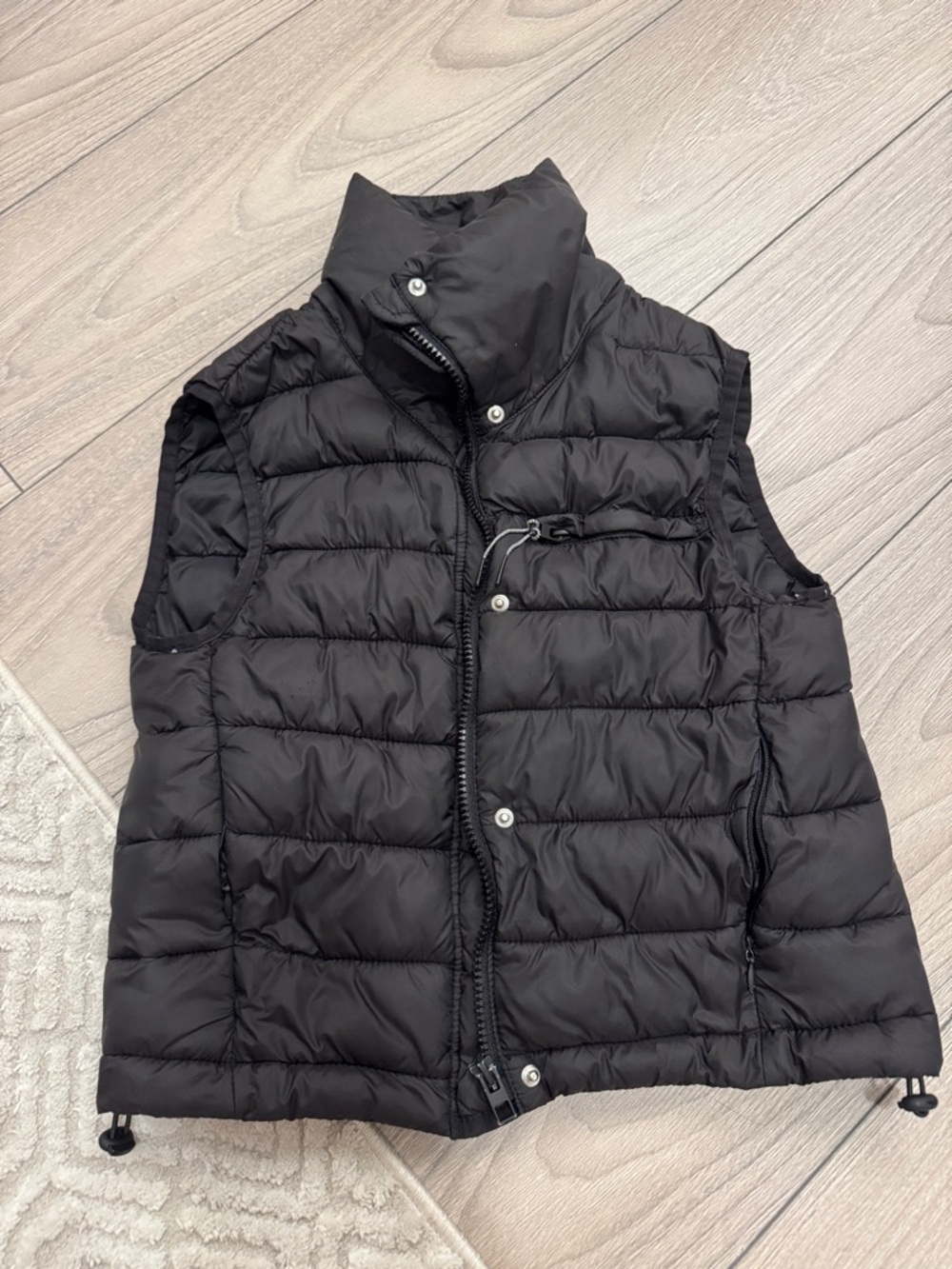Zara Black Quilted Puffer Vest